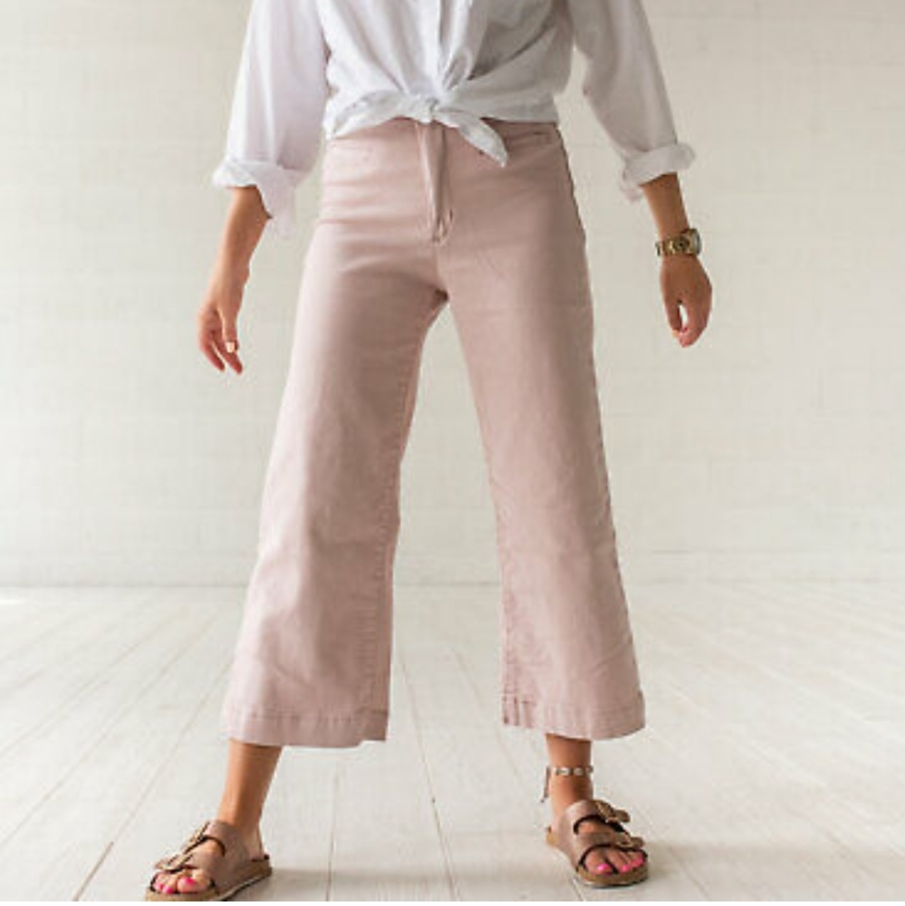 Levi's ribcage wide leg crop pink pants